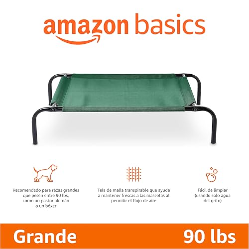 Miniatura 2 de Amazon Basics Cama Elevada Refrescante Para Perro Mascotas, Verde, Large, 130 X 80 X 19 Cm L X An X Al