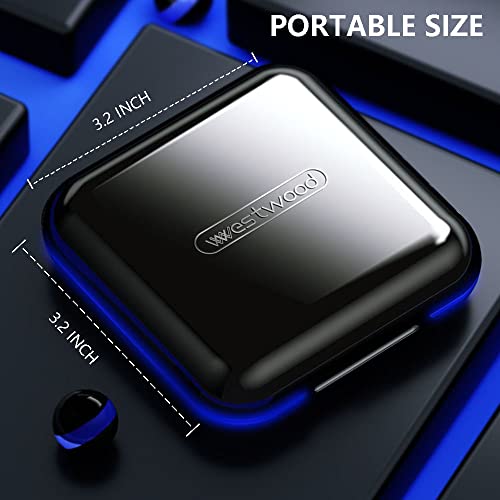Small Pill Box, Travel Pill Case - Acedada Portable Daily Pill Container, Pill Holder For Purse, Waterproof Compact Medicine Organizer, Vitamin Case, Black #TOP4