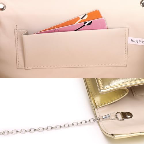 Image of Gurina Evening Clutch Purses for Women Formal Party Clutch Bags Cocktail Prom Shoulder Handbags Shiny Crystal Bow Flap Purses
