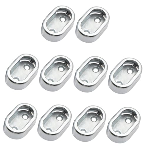 VICASKY 10 pezzi Supporti in Lega di Alluminio per Bastoni Appendini Armadio Base Robusta Antiruggine per Aste Appendiabiti Portata Elevata e Installazione Semplice per Appendere Abiti e