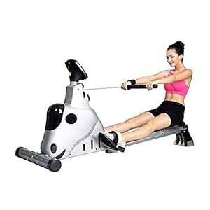 SMSOM Opvouwbare Roeimachine Rower,Magnetische rij Machine Folding Oefening Rower, LCD Monitor,16 Niveau Verstelbare Weerstand