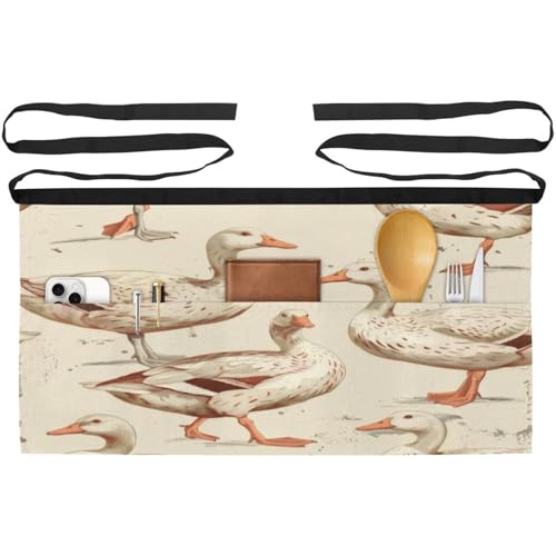 Demi-tablier pour restaurant et bar avec poches de rangement pour serveurs