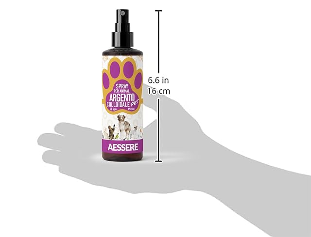 Aessere 8002461641794 - Colloidal de Plata para Mascotas, 50 ppm