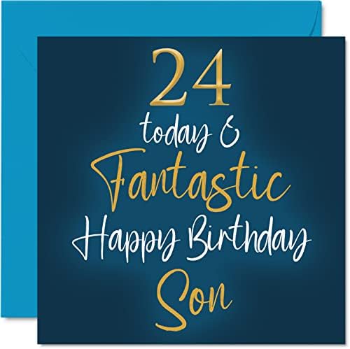 Fantastic 16th Birthday Cards for Son - 16 Today & Fantastic - Happy Birthday Card for Son from Mum or Dad, Son Birthday Gifts, 145mm x 145mm Birthday Greeting Cards Gift for Son
