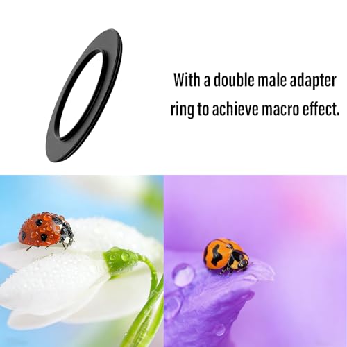 Anillo adaptador de lente macho a macho 58-82 mm para fotografía macro | Anillo adaptador macho-macho de aluminio miniatura 4