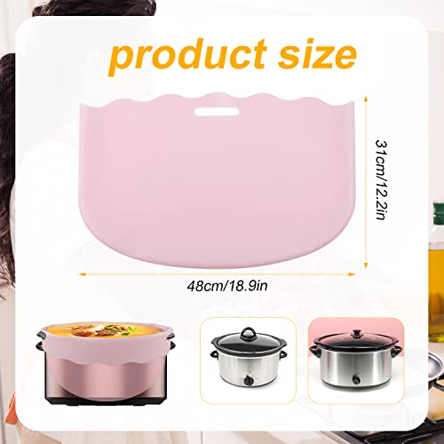Forro de silicona para crockpot de 6-8 qt reutilizable y resistente rosa 3