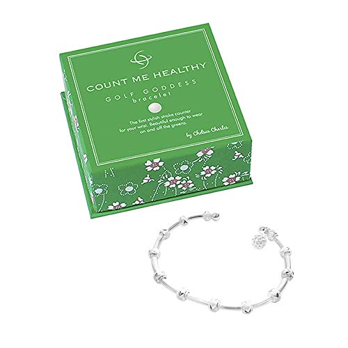 Golf Goddess Stroke/Score Counter Bracelet - Silver With Golf Ball Charm #TOP7