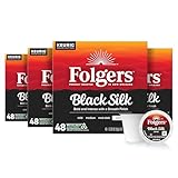 Folgers Black Silk, Dark Roast Coffee, Keurig K-Cup Pods, 48-Count Boxes (Pack of 4)