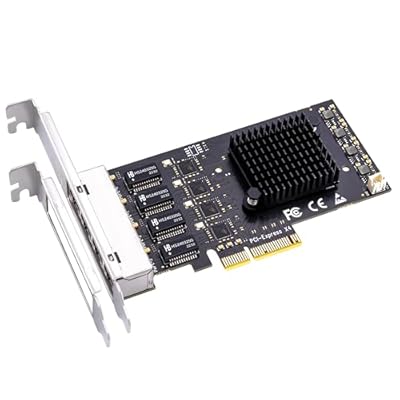 GLOTRENDS LE8445 Tarjeta de Red PCIe de 4 Puertos y 2,5 GB para PC de sobremesa, Puerto LAN RJ45 Gigabit Ethernet de 2500/1000/100 Mbps, Interfaz PCIE X4, Soporte Normal y de Perfil bajo | Ya disponible en tu tienda friki favorita! En mundofriki.es! GLOTRENDS LE8445 Tarjeta de Red PCIe de 4 Puertos y 2,5 GB para PC de sobremesa, Puerto LAN RJ45 Gigabit Ethernet de 2500/1000/100 Mbps, Interfaz PCIE X4, Soporte Normal y de Perfil bajo | Ya disponible en tu tienda friki favorita! En mundofriki.es!