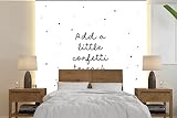MuchoWow Papier peint Citations - Proverbes - Ajoutez un peu de confetti à chaque jour - Fille - Enfants Papier peint photo 220x220 cm Papier peint imprimé
