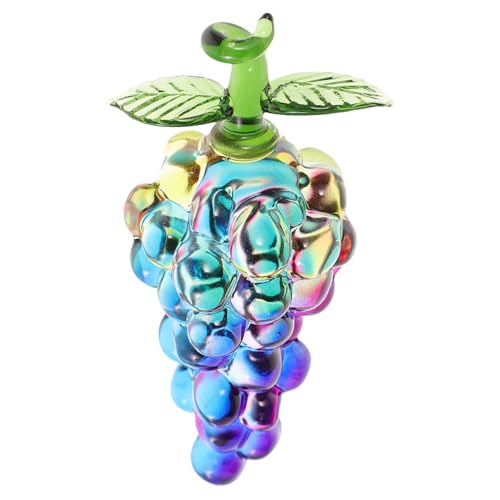 VINTORKY Peach Ornaments Home Decor Fruit Home Grape Decor Decorative Grape Prop Tabletop Grape Decor Artificial Grape Figurine Artificial Grape Statue Crystal Persimmon Bunch of Grapes