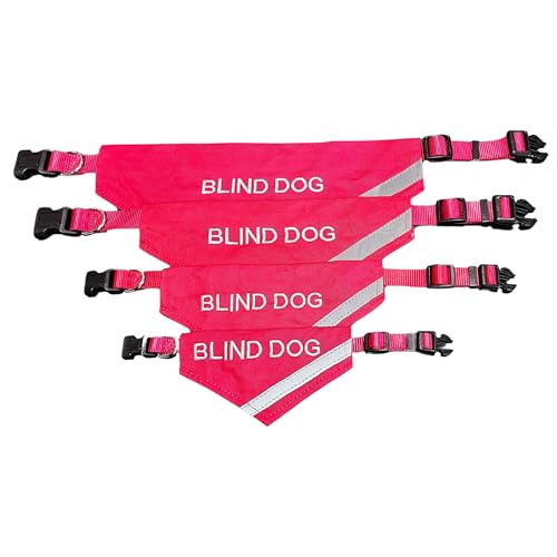 Doggie Stylz Bandana refletiva para cães cegos – Equipamento de segurança de alta visibilidade, perf