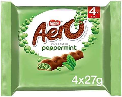 Aero Mint Chocolate Bar Multipack, 27 g (Pack of 4)