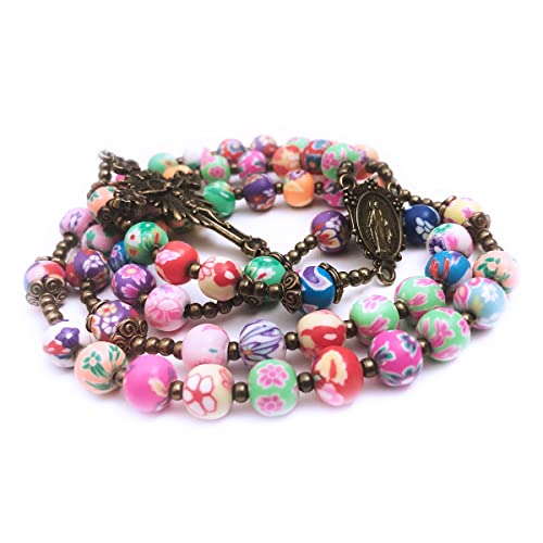 Miraculous Medal Colorful Rosary3