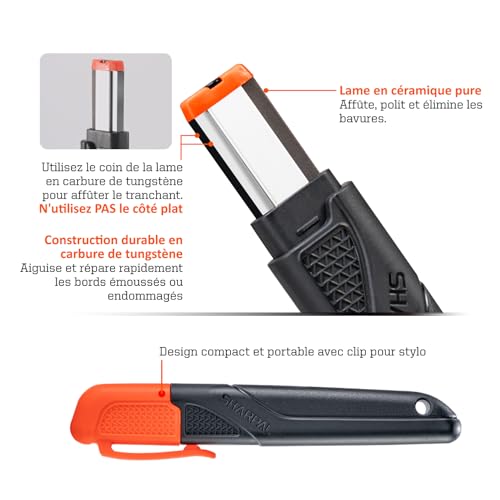 SHARPAL 129N Affûteuse pour outils de jardin, affûteuse pour couteaux, sécateurs, haches, machettes, lames de tondeuses à gazon (réglage rapide du tranchant/élimination des bavures) – vue 2