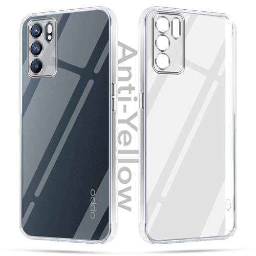 Image of Jkobi Lifetime Anti-Yellow Clear Back Cover Case for Oppo Reno6 5G | Reno 6 5G (Sleek Hard Crystal | Shockproof and Camera Protection)