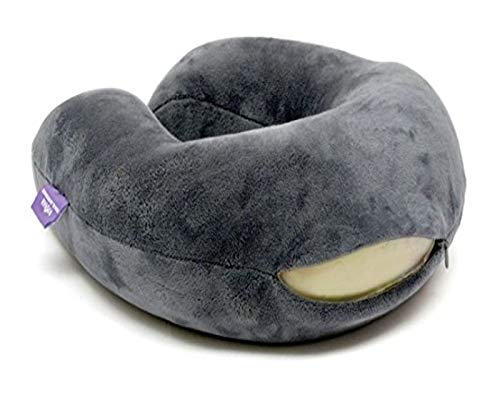 Image of VIAGGI U Shaped Memory Foam Travel Neck Super Soft Orthopedic Cervical Pillows - Grey