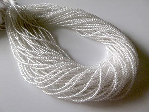 Perles en quartz cristal naturel 2mm rondelles facettées pour création de bijoux