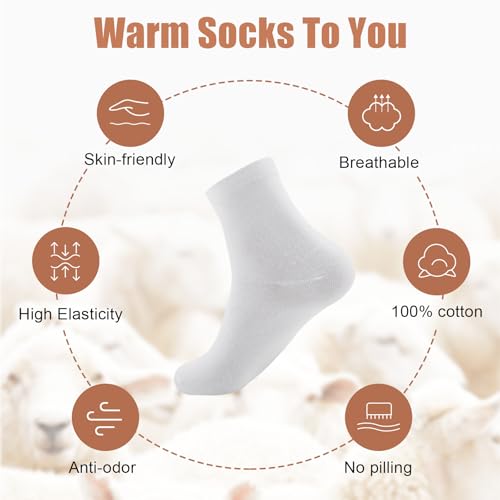 Mens Business Dress Socks 3 Pairs Ribbed Mid Calf Crew Socks Multipack for Office Travel Work and Everyday Wear (Black White Grey, F)3