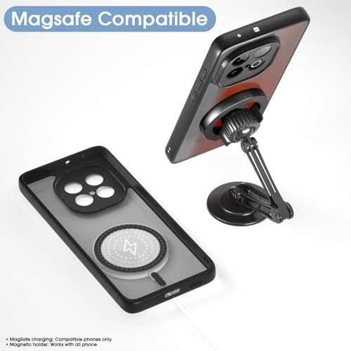 Image of Pikkme Back Cover for iQOO Neo 10 5G / Vivo Y300 GT 5G Compatible with Mag-Safe Smoke Back | Shockproof Design | Hard Transparent Back Case (Black Smoke Mag-Safe)