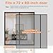 Magnetic Screen Door, Screen Door Mesh, Heavy-Duty Mesh Curtain, Door Net Keep Bugs Out, Hands Free Partition, Screen Size 74” × 81”, Fits 72” × 80” Doors, Pet & Kid Friendly, Black