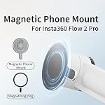 Adaptateur magnétique de sécurité compatible avec Insta360 Débit 2 Pro, Base de montage de téléphone magnétique pour Insta360 Débit 2 Pro Gimbal portable, Téléphones cellulaires Adaptateur de module magnétique Accessoires de stabilisateur Gimball