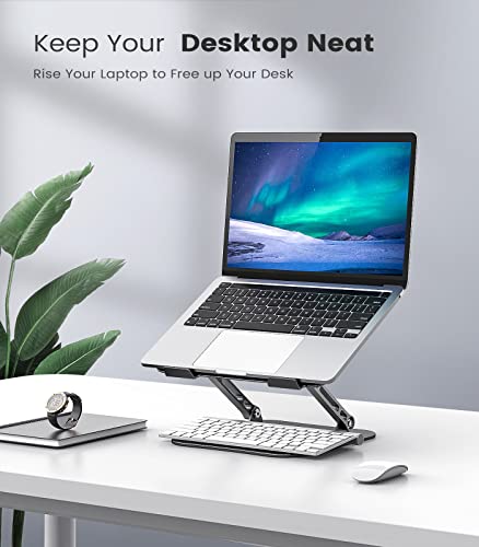 Orlian Laptop Stand Adjustable Computer Stand Sturdy Aluminum Laptop Stand For Desk Foldable Laptop Holder Portable Laptop Riser For 11–16-Inch Laptop Notebook Tablet And More #TOP3