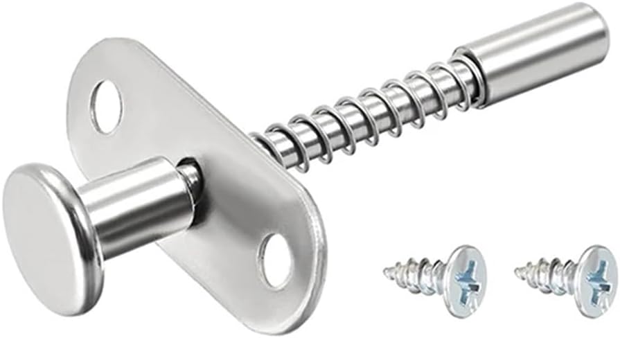 1/2/4pcs Plunger Latches Spring-Loaded Stainless Steel 6/7mm Dia 50/60/70mm Total Length Door Lift Adjustment Rod Latch(6mm Head 50mm 1pcs)