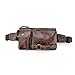 J.Market Genuine Leather Waist Pack Fanny Bag Cross Body Bag for Sport Hiking Travel Climbing (brown, free size)