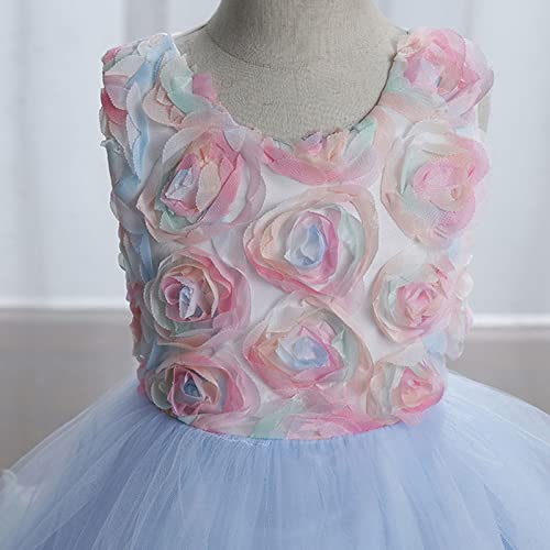 Vestido de casamento para meninas, vestido de princesa, floral, para crianças, moderno, roxo, roupas