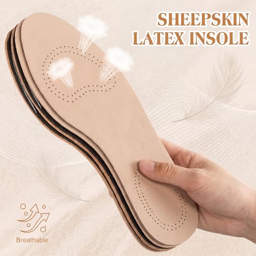 Janmercy 2 Pairs Leather Insoles