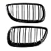 Luoqun Store 2PCS przednie zderzak nerki bliźniacze płetwy sportowe grille kratka BMW E92 E93 M3 2006-2009 08-13 3- Seria M3 (E92/E93) 07-10 E92 2d Coupe (Color : Black)