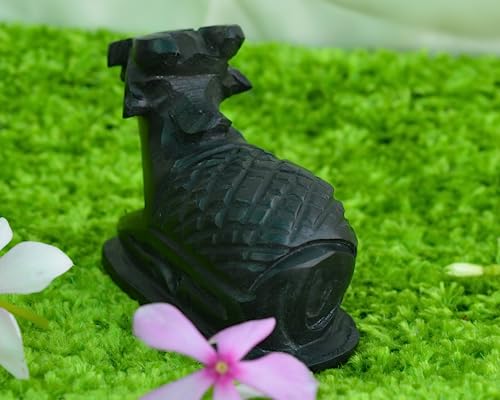 Estatua Nandi de Piedra Húmeda para Decoración y Puja miniatura 3