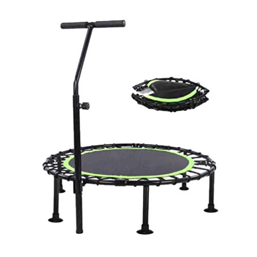 HSBAIS TrampolíN Cama EláStica, con Mango Sillón Tumbona TrampolíN Fitness Sistema de Cuerda de Puenting Mini trampolín Admite hasta 330 Ib,Green_102x28cm/40x11inch,