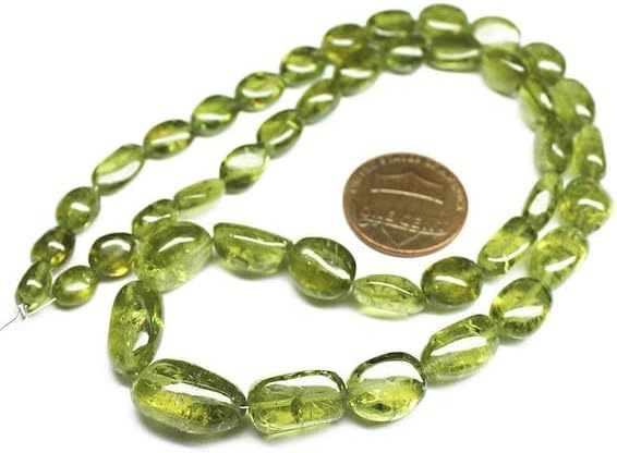 Granate grossular verde liso ovalado piedra preciosa suelta artesanía cuentas hebra 16" 0.315 in 0.394 in