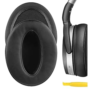 Geekria QuickFit eiwit lederen vervangende oorkussens voor Sennheiser HD4.50BT, HD4.50BTNC, HD4.40BT hoofdtelefoon…