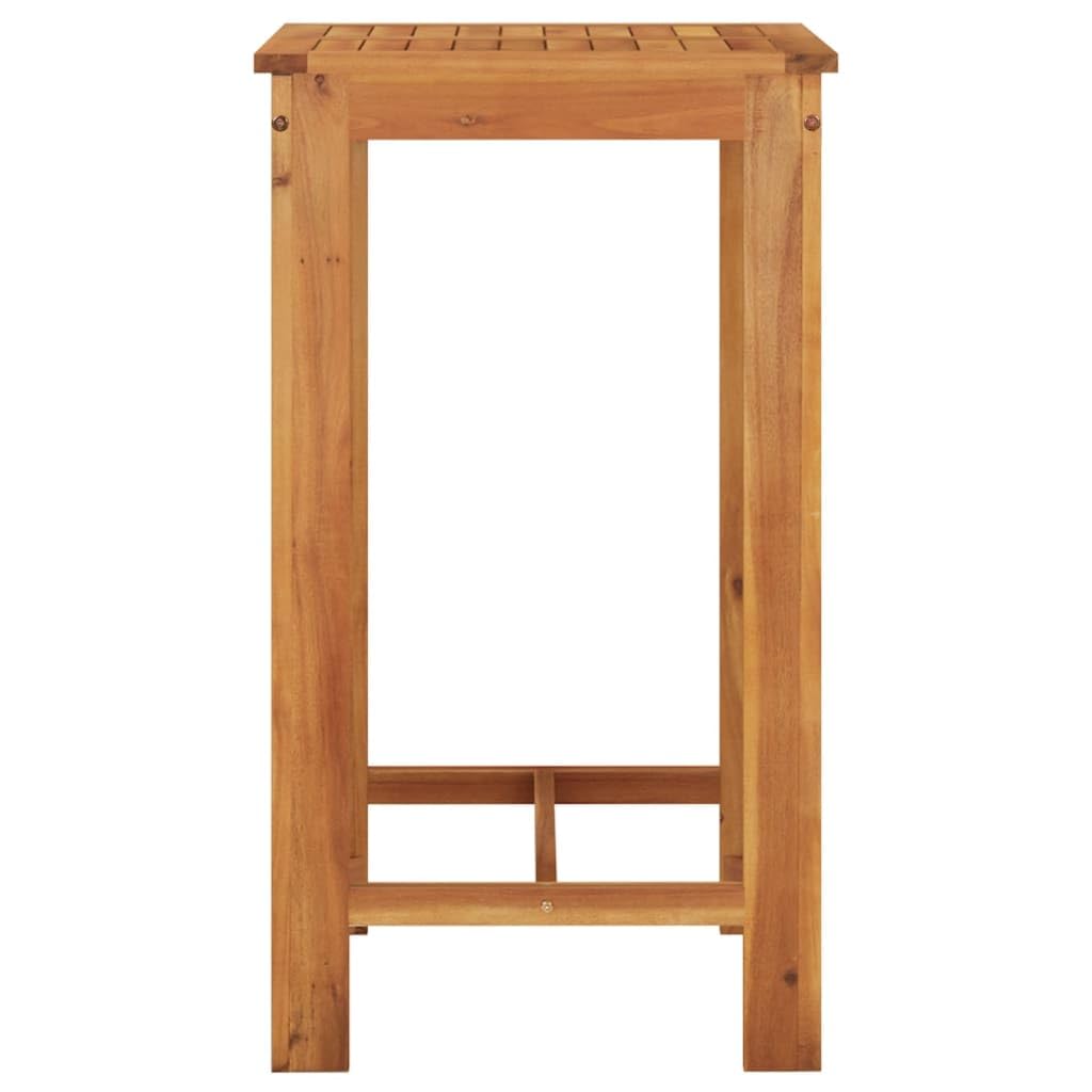 Set Bar da Giardino 3 pz Marrone in Legno di Acacia e Rattan PE | Set da esterno compatto con tavolo alto 60x60 cm e cuscini sfoderabili, ideale per aperitivi in balcone e terrazzo.