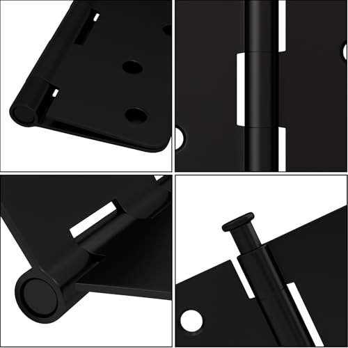 Haidms 18 Pack Matte Black Door Hinges 4 Inch Exterior Door Hinges with 1/4'' Radius Corner Full Mortise for Heavy Duty Hardware by Haidms - Used condition - Image 4