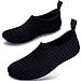 Otbushit Water Shoes Mens Womens Beach Shoes – Quick Dry Barefoot for Outdoor Swimming Surf Diving Boating Black 48-49