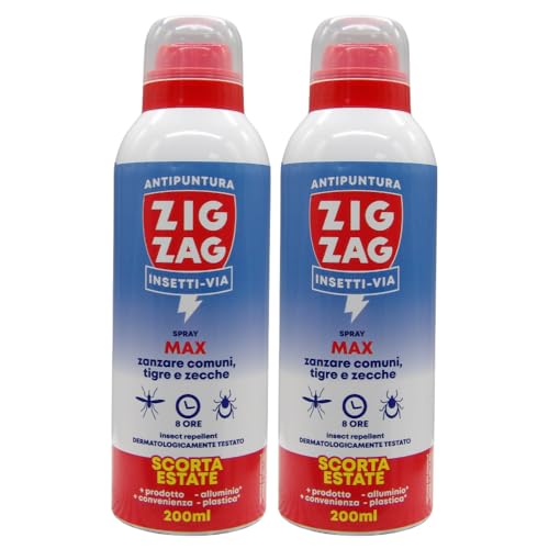 Repellente Spray Antizanzare Corpo, Max Insetti-via, Inodore. Repellente Per Zanzare, Zanzare Tigre, Zecche. Scorta Estate 200 ml (2 Spray)