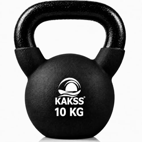 Image of Kakss Half Coating Neoprene Kettlebell (black, 10kg)
