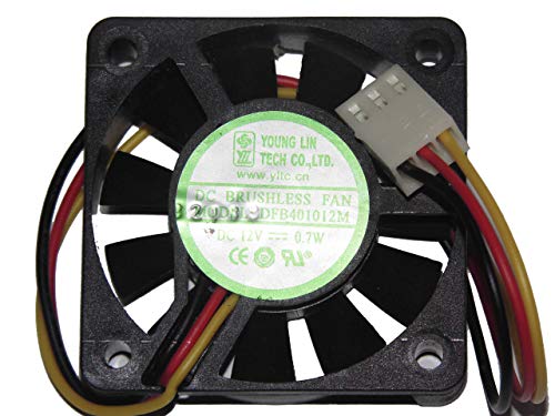 Ventilateur 12V silencieux 4cm DFB401012M à basse consommation 0.7W
