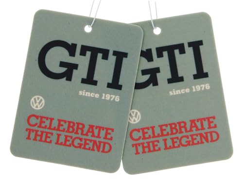 BRISA VW Collection Volkswagen Air Freshener, Room Freshener, Deodorizer for Cars GTI Motif (Energy/Gray/Set of 2)