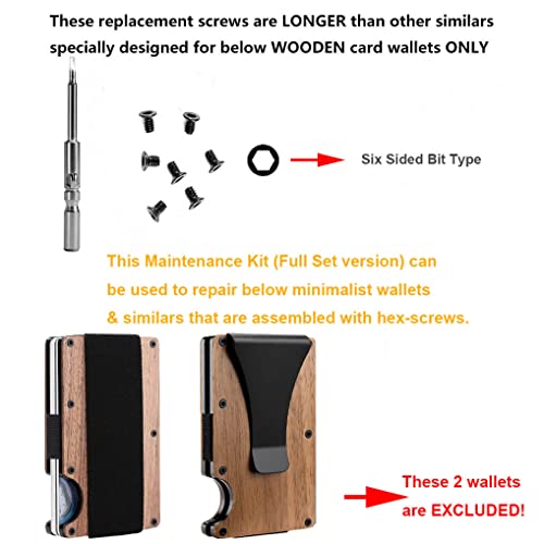 Wallet Replacement Screws for Wooden Wallet – LEXTURE Repair Kit for Wood Wallet2