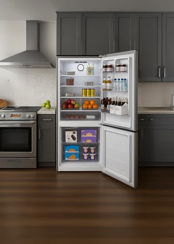 Summit 30" Refrigerator, 16.1 cu.ft Capacity Refrigerator-Freezer, Bottom Mount Freezer, Energy Star, Stainless Steel - FFBF173SS on Fridge.com