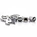 D&R Wrench Keychain Chrome Tire Valve Stem Caps for Nissan