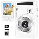 Digital Camera - 5K 72MP Vlogging Camera with 16X Zoom for Kids Autofocus Point and Shoot Photography Cameras - UHD 2.8'' Screen Compact Portable Camara with 32GB SD Card