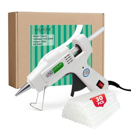 Krightlink Mini Hot Glue Gun Kit with 30 Glue Sticks 20w Fast…