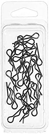 farhop® Quality 1/18th Scale Bent End RC Body Clips Small Pins (25 Pack) with Clamshell Packaging