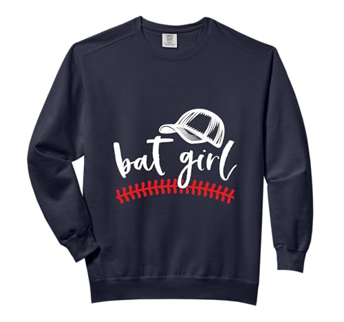 Bat Girl Baseball Fan Gift Comfort Colors Adult Sweatshirt